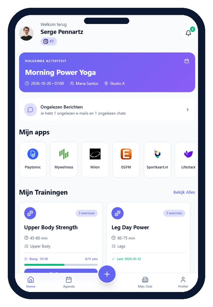 Controlplus mobile app with actions for members